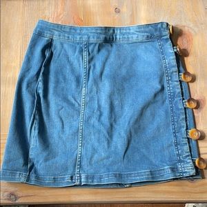 Free People Denim Mini Skirt